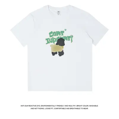 Men Printed Cotton T-Shirt Summer Green Graphic