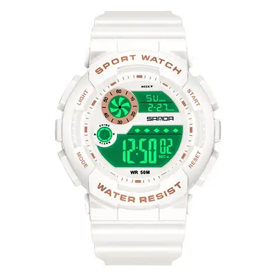 Sanda Waterproof Sports Watch for Men Women Black Digital