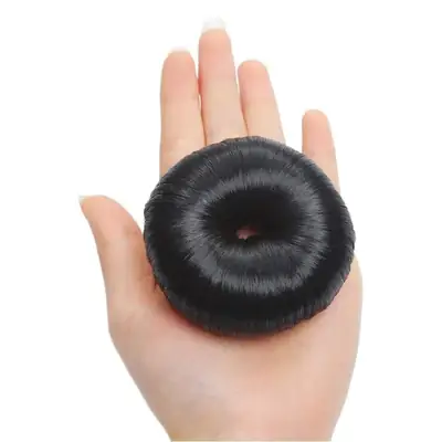 Black Hair Ring Curler for Women Girls