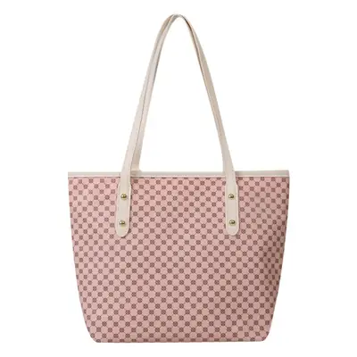 Simple Casual Tote Bag 2023 Summer Black Checkered