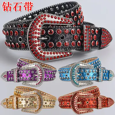 Green Diamond Punk Belt Women 3-Piece Set