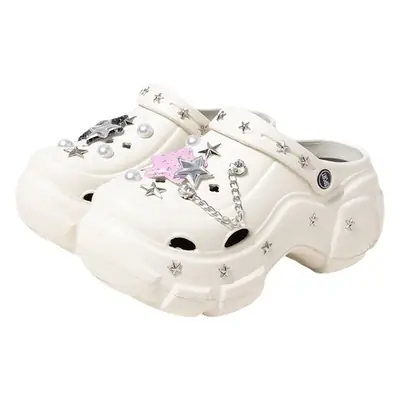 Women's Starry Pearl Platform Sandals White