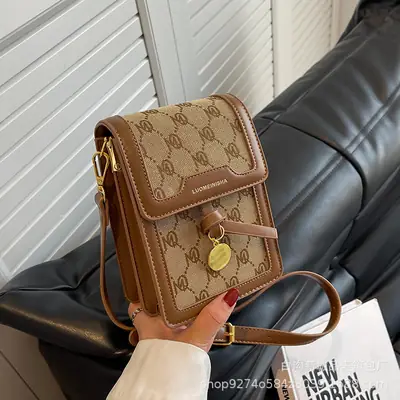 Women Crossbody Bag Brown Gold Monogram 2026