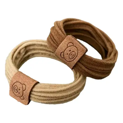 Rubber Band Thick Head Rope Hair High Elasticity Bear Label