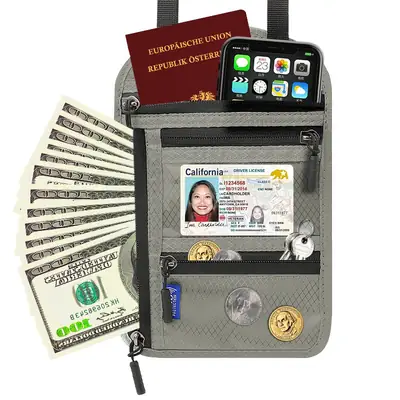 Rfid Crossbody Bag for Passport & Travel Use