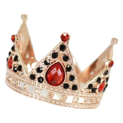 Gold Crown Crown with Blue Crystal Bridal Hairband