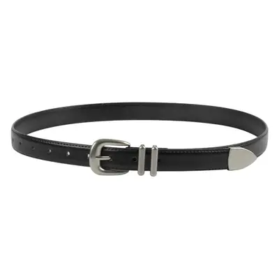 Black Vintage Slimming Belt with Buckle for Women