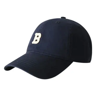 Stubble Baseball Cap Black Wide Brim Cotton
