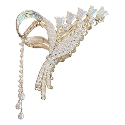 Chinese Style Pearl Rhinestone Fairy Grip Ring