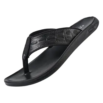 Flip-flops Men's Summer Outdoor Wear Non-slip Genuine Leather Sandals Vietnam Beach Slippers Men's Sports Trendy Brand Sandals