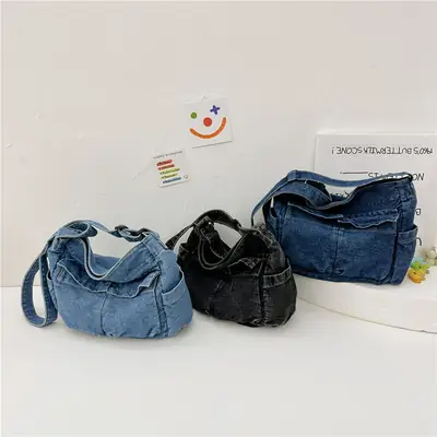 New Kids Denim Crossbody Bag Blue Shoulder Style