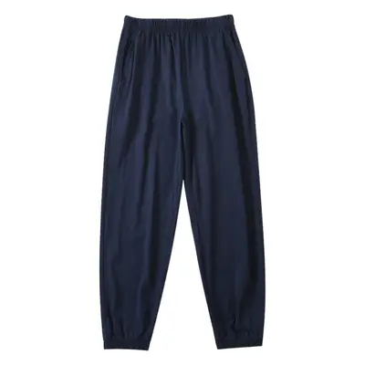 Children Ice Silk Navy Blue School Pants Primary Boys Girls