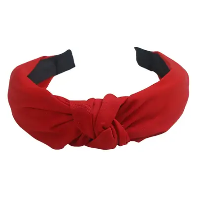 Pink Knotted Cross Body Headband with Black Buckle