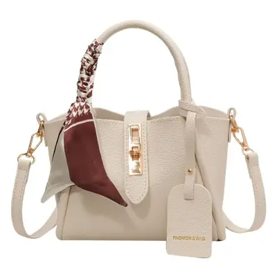 Retro Wing Handbag Beige Silk Scarf Decorative Shoulder Crossbody