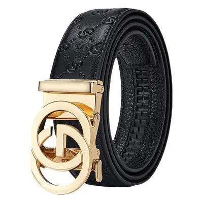 Men's Gold Logo Buckle Belt Business Casual Wear