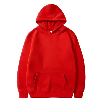 Men's Fleece Hoodie Cream Large Solid Color