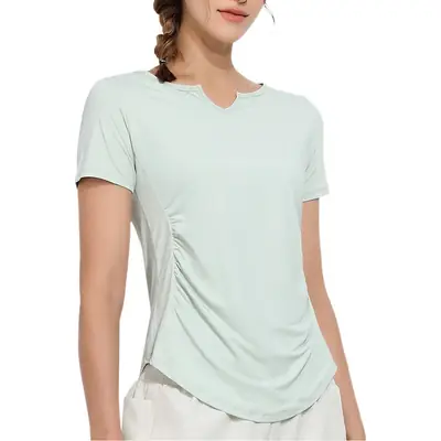 Women's Light Green Yoga Fitness Top Summer 2023