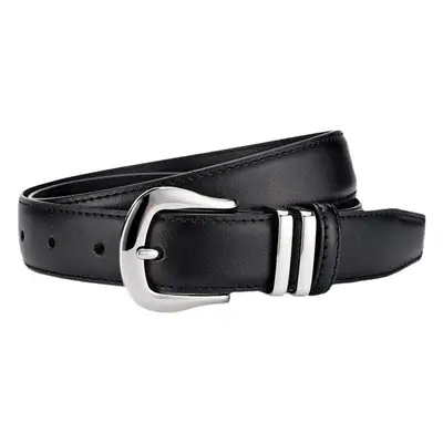 Women's Black Real Cowhide Belt Summer Wear
