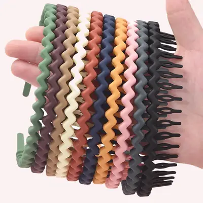 Women's Wavy Hair Hoop Summer Set of 10 Colors
