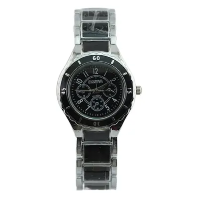 Women's Ceramic Crossbody Watch Black Analog Quartz