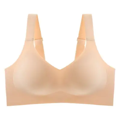Thin Jelly Push-Up Bra for Large Busts, Seamless, No Underwire
