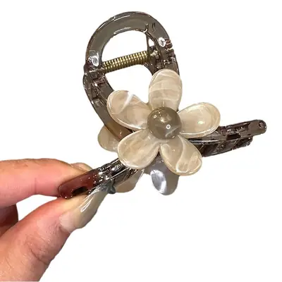 Elegant Flower Hair Clip for Women's Back of Head 2023