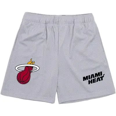 Miami Heat Muscle Men Shorts Maroon Jogging