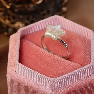 Vintage Pearl Ring S925 All-Body Adjustable Sterling Silver