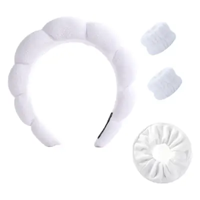 Women's Washable Headband Set Pink Blue Wrist Accessories
