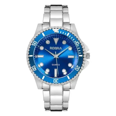 Men's Blue Dial Quartz Watch with Gold Bracelet