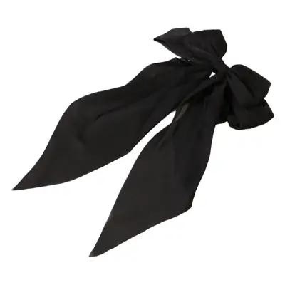 Satin Bow Hairpins Red Black Spring Clip