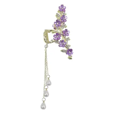 Cherry Blossom Hairpin for Women Elegant Tassel Style