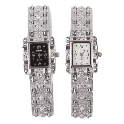 High-End Women's Rhinestone Bracelet Watches Set