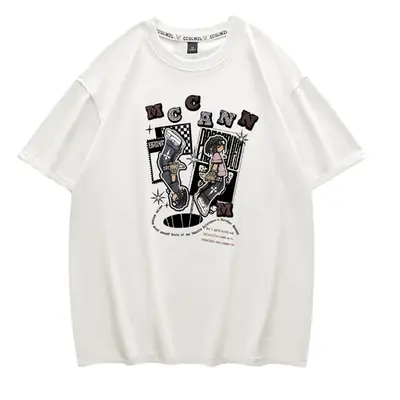 Maroon Cartoon Half Sleeve T-Shirt Women Black MC BSN
