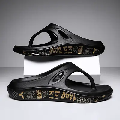 Summer New Couple Slippers Fashion Trend Soft Sole Flip Flops Men's and Women's Outer Wear Slip-on Casual Beach Shoes