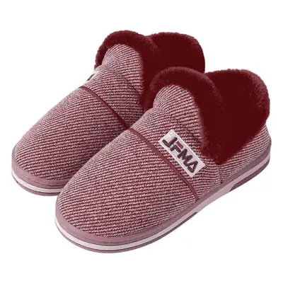 Winter Couple Cotton Slippers Warm Thick Soles