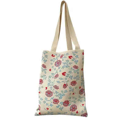 Women's Floral Knitted Tote Bag Brown Large Capacity