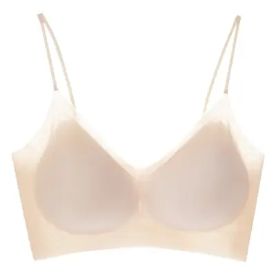 Cool Sense Seamless Underwear Women's Ice Silk Summer Thin Small Chest Special Push-Up Breathable Bra with Upper Bra