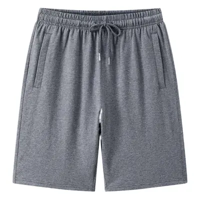 Men Navy Blue Loose Cotton Shorts Summer Casual