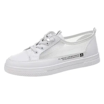 White Women's Hollow Out Board Shoes 2023