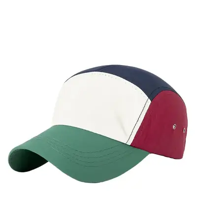 Women Retro Baseball Cap Green White Red Peak Sun Hat