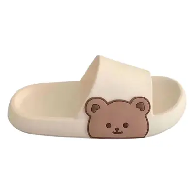 Women Cute Bear Sandals Black Summer Slippers