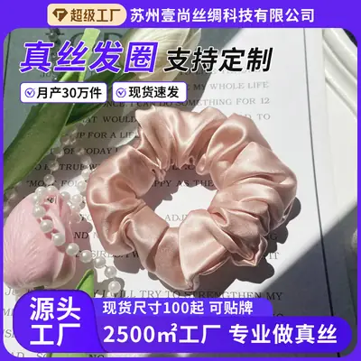 Silk Hair Ties 3.5 Fashion Ponytail Rings Holiday Gifts