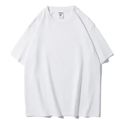 Heavy Cotton Round Neck T-Shirt Orange Short Sleeve