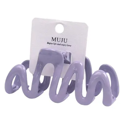 Purple Sweet Wavy Hair Clip for Girls with Hair Volume & Back Clip