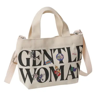 Gentle Woman Double Letter Print Mini Veggie Basket Bag