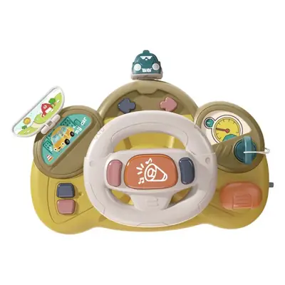 Kids Steering Wheel Toy with Music & Stroller