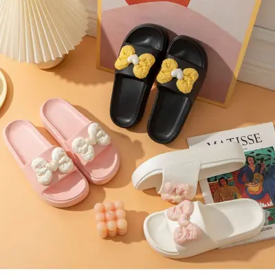 EVA Bow Slippers Women Summer Soft High-Bounce