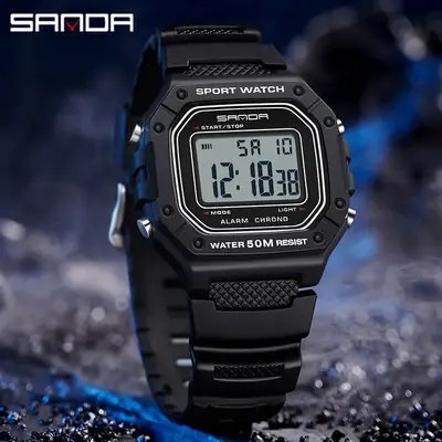Sanda Multifunctional Luminous Waterproof Watch for Men Women