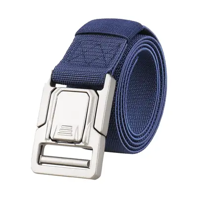 Men's Canvas Military Tactical Belt Gold Snap Buckle